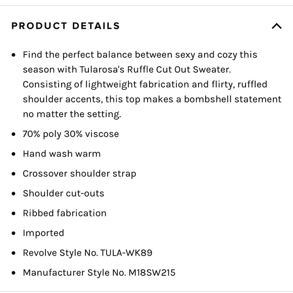 Tularosa Ruffle Cut Out Sweater - Picture 7 of 7